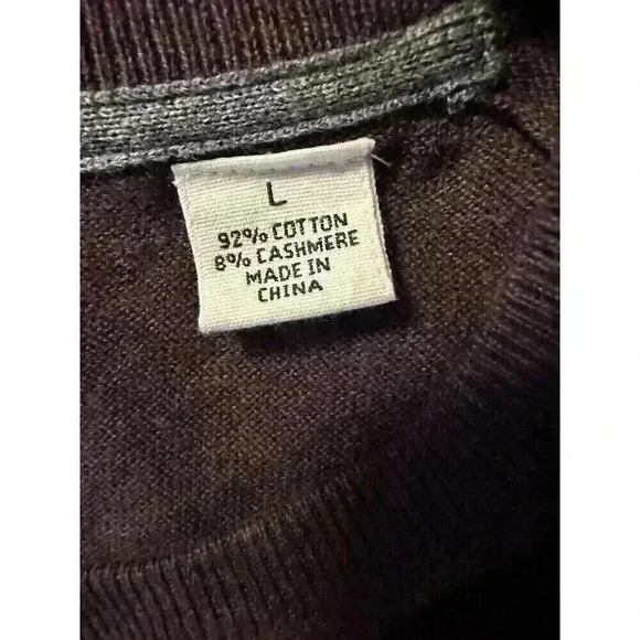 Weatherproof Vintage Men's Cotton Cashmere V-Neck Sweater Black Size L - Picture 3 of 6